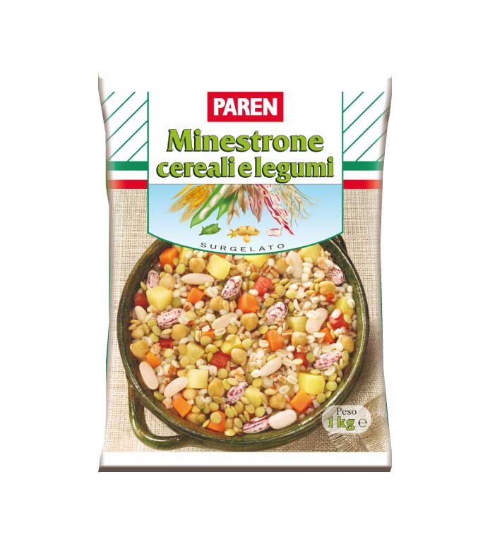 Minestrone di cereali e legumi surgelato